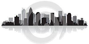 Charlotte North Carolina city skyline silhouette