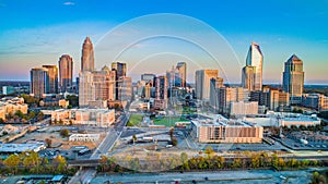 Charlotte North Carolina NC Downtown Skyline Aerial