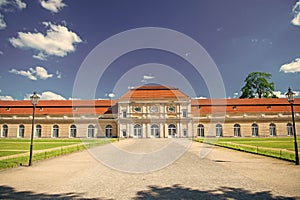 Charlottenburg palace and garden in Berlin, Germany. historical museum. destination place for tourists traveling around