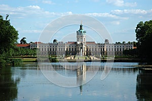 Charlottenburg Palace with lake in Berlin/Germany