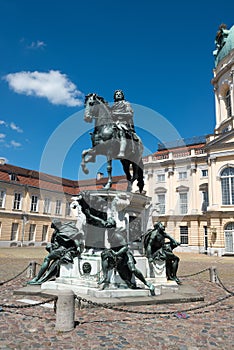 Charlottenburg Schloss (Palace) and Statue Friedrich Wilhelm I
