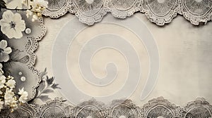 charm grey scalloped border In