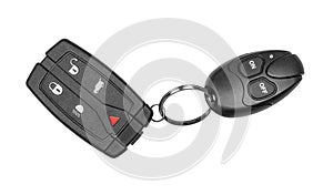 Charm key car isolated on white