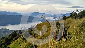 The charm of three lakes from the top of Mount Talang 3 photo