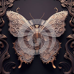 Appreciating the Butterfly Unique Beauty of Ornaments, generative ai photo
