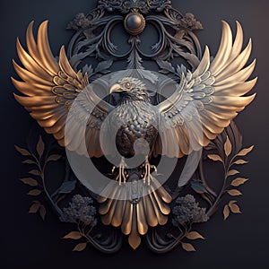 The Charm of the Unusual, Appreciating the Eagle Unique Beauty of Ornaments, generative ai photo