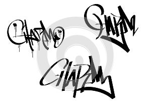 CHARM word graffiti tag style art