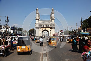 Charminar and Tuk-tuks