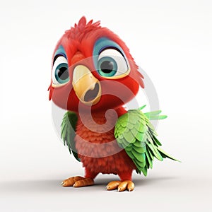 Charming 3d Parrot Illustration With Lively Facial Expressions