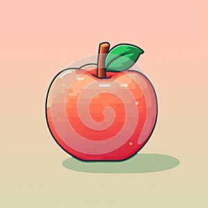 Charming 8-bit Peach Pixel Art For Game Item Illustrations