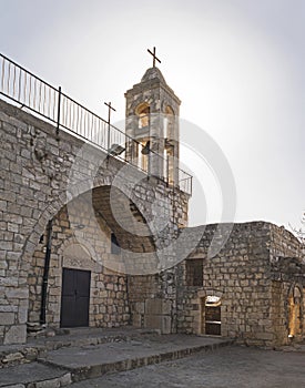 Charming Ancient Maronite Church at Bar`am National Park Israel