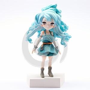 Charming Anime Figurine With Blue Hair - Imago Doll Inspired By Aquamarine