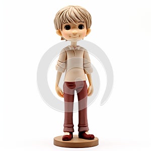 Charming Anime Figurine Of A Boy With Light Brown Hair photo