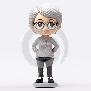 Charming Anime Figurine With Glasses - Xbox 360 Graphics Style