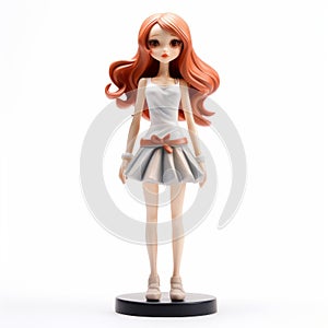 Charming Anime Girl Figurine With Long Red Hair