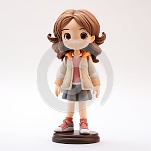 Charming Anime Girl Figurine With Short Hair - Youthful Protagonist Collectible