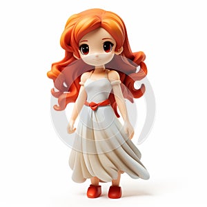Charming Anime Girl Figurine With Vermillion Hair - Limited Edition