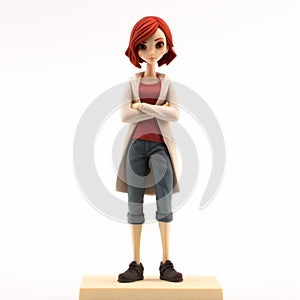 Charming Anime Figurine With Red Hair - Normcore Style photo