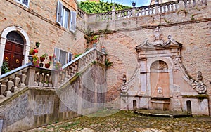 Charming architecture in Fermo town, Marche region, Italy