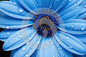 Charming Blue daisy blossom. Generate Ai