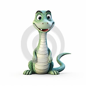 Charming Cartoon Dragon In Raphael Lacoste Style - 3d Ogopogo