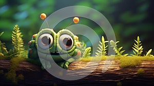 Charming Caterpillar: A Cute And Dreamy Bug In The Forest