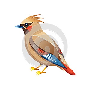 Charming Cedar Waxwing Bird Artwork