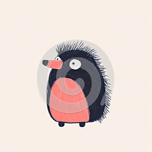 Sweet Hedgehog Close-Up with Quills and Curious Expression photo