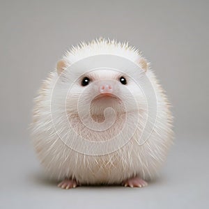 Sweet Hedgehog Close-Up with Quills and Curious Expression photo