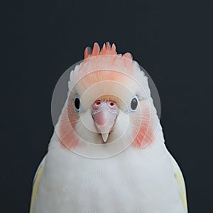 Charming Cockatiel Portrait with Vibrant Crest and Soft Plumage photo