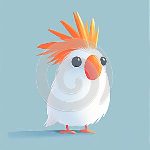 Charming Cockatiel Portrait with Vibrant Crest and Soft Plumage photo