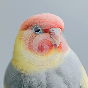 Charming Cockatiel Portrait with Vibrant Crest and Soft Plumage photo