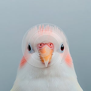 Charming Cockatiel Portrait with Vibrant Crest and Soft Plumage photo