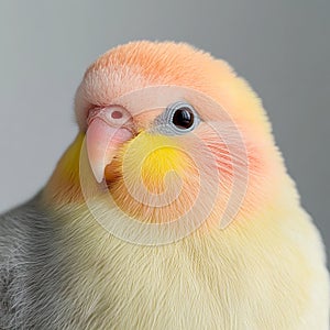 Charming Cockatiel Portrait with Vibrant Crest and Soft Plumage photo