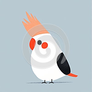 Charming Cockatiel Portrait with Vibrant Crest and Soft Plumage photo