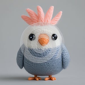 Charming Cockatiel Portrait with Vibrant Crest and Soft Plumage photo