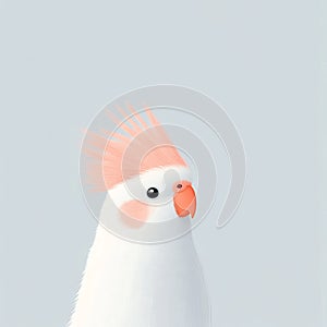 Charming Cockatiel Portrait with Vibrant Crest and Soft Plumage photo