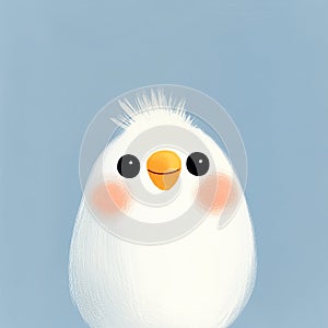 Charming Cockatiel Portrait with Vibrant Crest and Soft Plumage photo