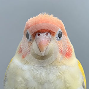 Charming Cockatiel Portrait with Vibrant Crest and Soft Plumage photo