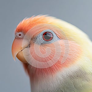 Charming Cockatiel Portrait with Vibrant Crest and Soft Plumage photo