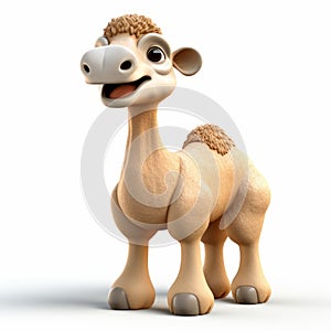 Charming 3d Clay Camel Render - Adorable Cartoonish Innocence photo