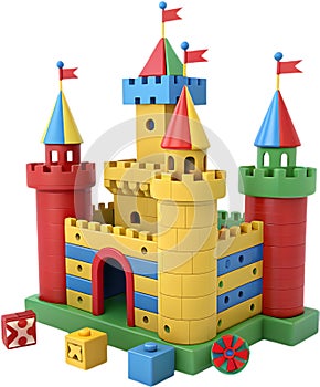 Adorable fairytale castle clipart with magical design. photo
