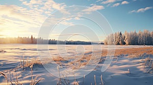Charming Frozen Landscape Hd Wallpaper With Fujifilm Pro 800z Style