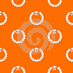 Charming gemstone bracelet pattern vector orange