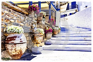 Charming Greek taverns and streets