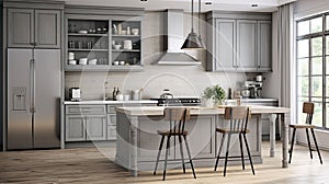 charming grey kitchen cabinets