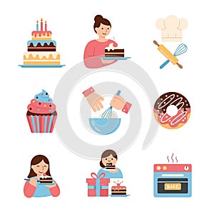 Baking and Sweet Treats Illustration Set