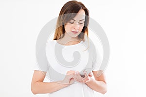 Charming joyful girl is reading pleasant text message on mobile phone from her boyfriend during her resttime, modern businesswoman