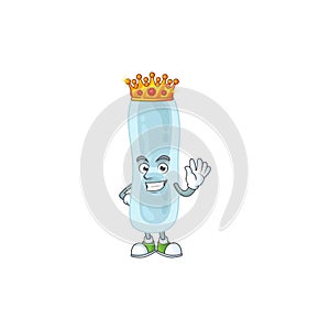 A charming King of klebsiella pneumoniae cartoon character design with gold crown