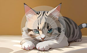 Charming Little Cat, detailed face, sharp eyes